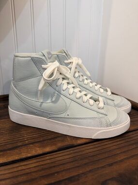 Nike Blazer Mid '77 Next Nature Womens Baby Blue Hue Lifestyle Sneakers Shoes